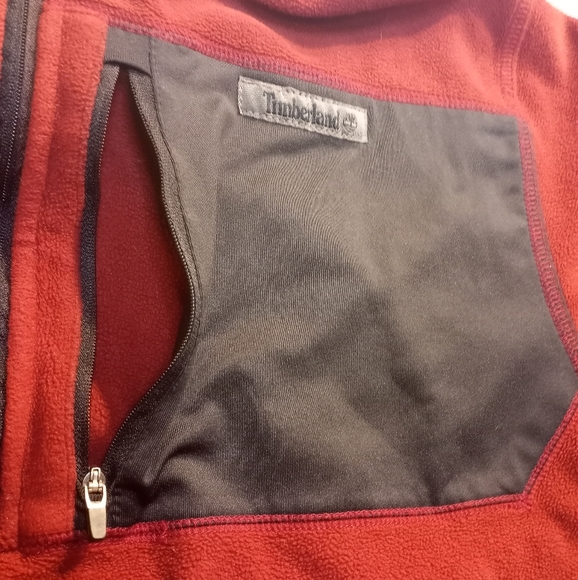 Timberland Fleece Quarter Zip Sweater Sz Large - Picture 5 of 10